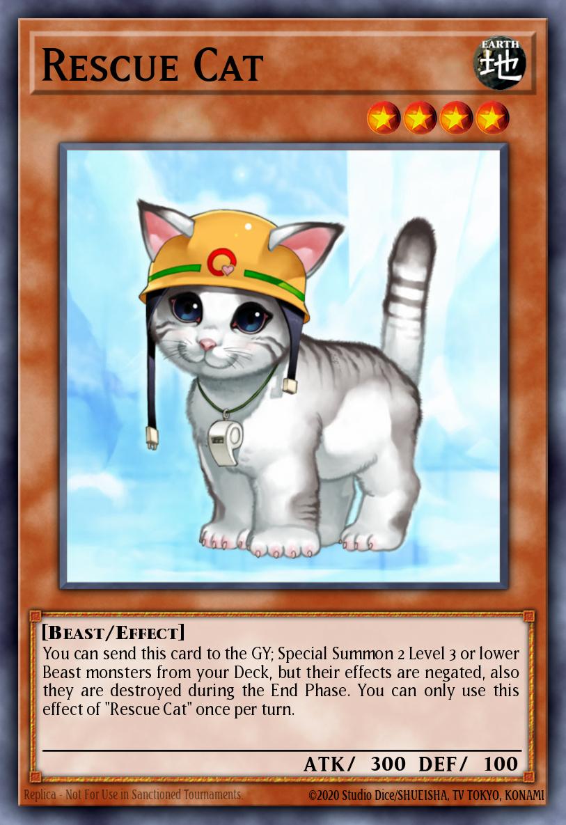 TU03-EN002 - Rescue Cat - Super Rare - Effect Monster - Turbo Pack Booster Three - LP