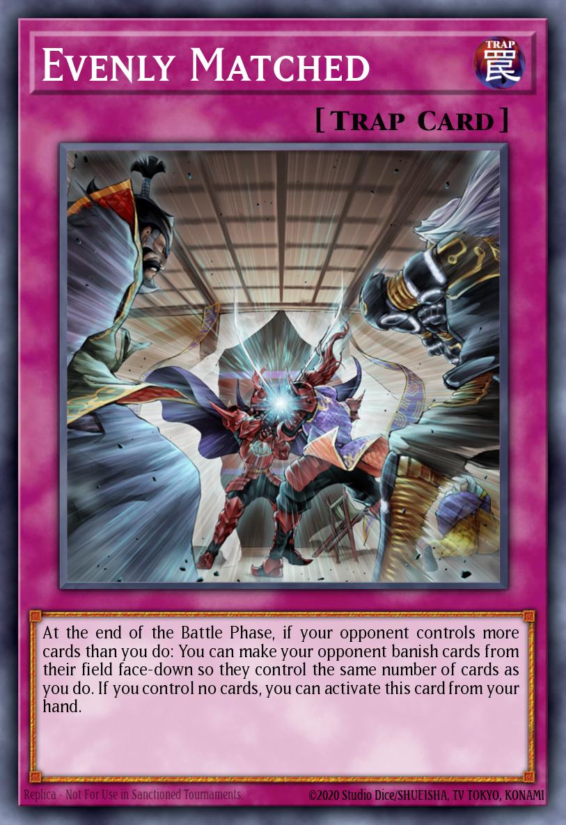 RA01-EN074 - RA01-EN074 - Evenly Matched - Quarter Century Secret Rare - Normal Trap - Rarity Collection