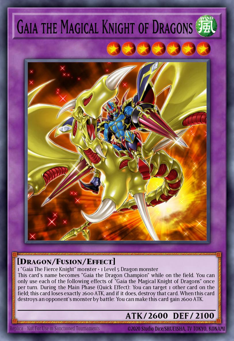 EN037 - ROTD-PT037 - Gaia the Magical Knight of Dragons - Starlight Rare - Effect Fusion Monster - Rise of the Duelist