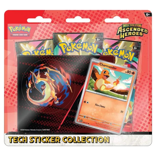 Pokemon - Mega Evolution - Ascended Heroes - Tech Sticker Collection - Charmander - 1 Per Customer