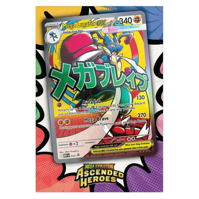 Pokemon - Mega Evolution - Ascended Heroes - Premium Poster Collection - Mega Lucario - Max 2 per customer - Pre Order