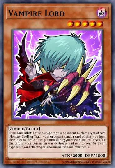 BLGG-EN004 - Vampire Lord (Chibi Artwork) - Starlight Rare - Battles of Legend: Glorious Gallery