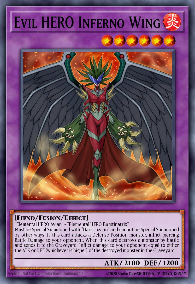 SUDA-EN032 - SUDA-EN032 - Evil HERO Inferno Wing - Backfire - Super Rare - Effect Fusion Monster - Supreme Darkness
