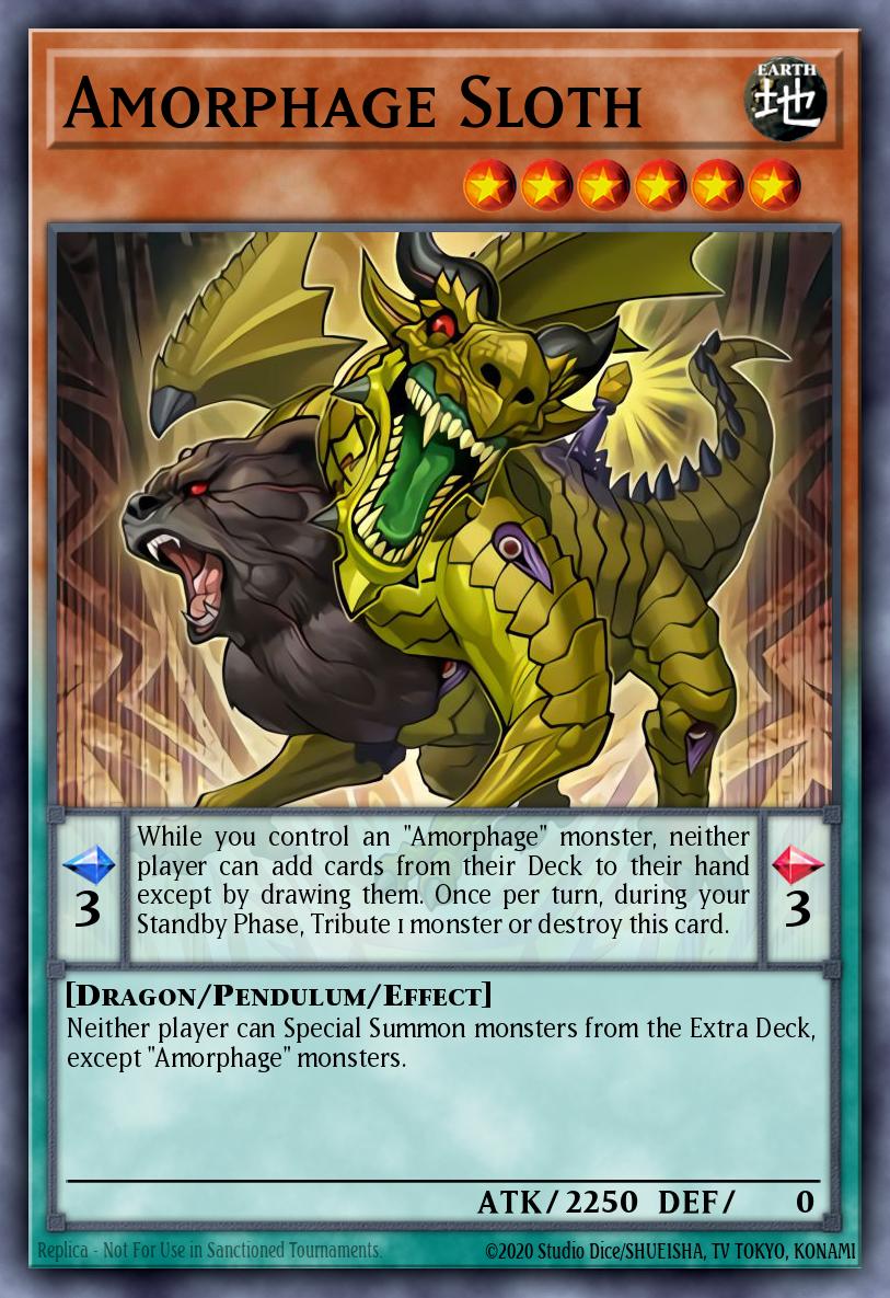 EN056 - FIGA-EN056 - Amorphage Sloth - Super Rare - Effect Pendulum Monster - 1st Edition - Fists of the Gadgets