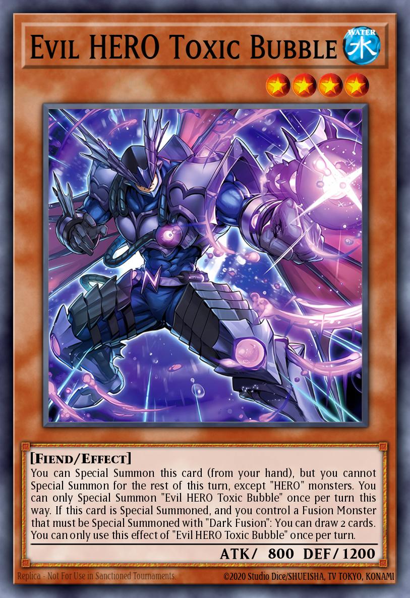 SUDA-EN001 - SUDA-EN001 - Evil HERO Toxic Bubble - Quarter Century Secret Rare - Effect Monster - Supreme Darkness