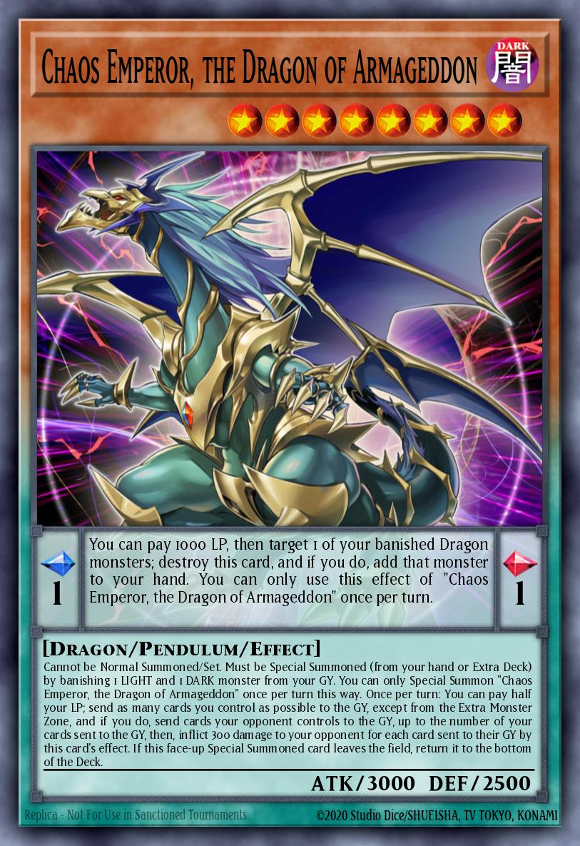 EN051 - BLAR-EN051 - Chaos Emperor, the Dragon of Armageddon - Secret Rare - Effect Pendulum Monster - Battles of Legend Armageddon