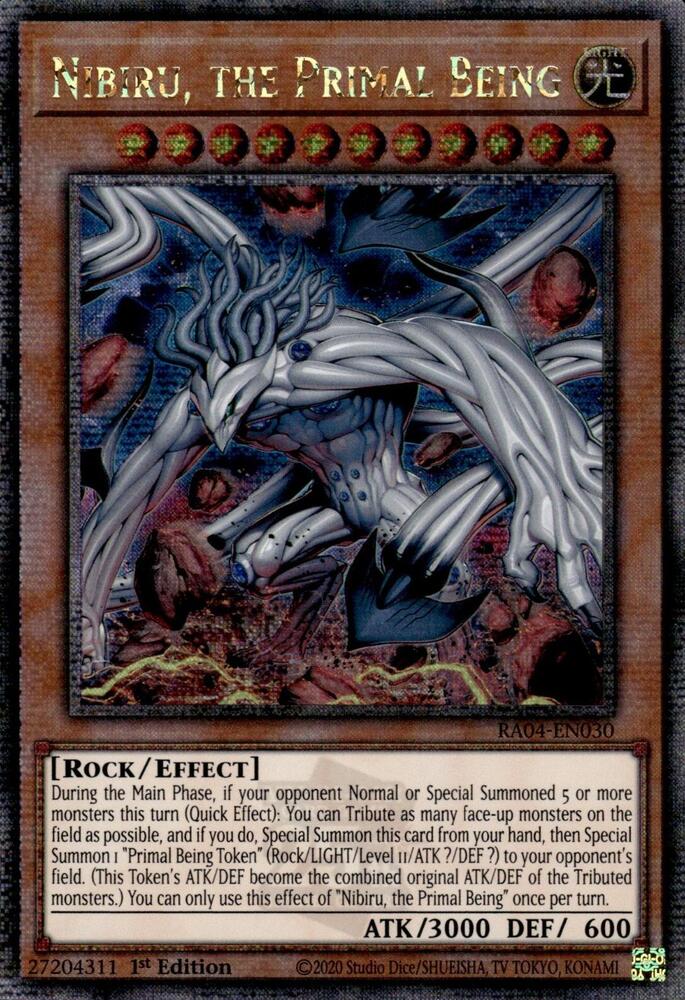 RA04-EN030 - Nibiru The Primal Being - Quarter Century Secret Rare - - Quarter Century Stampede