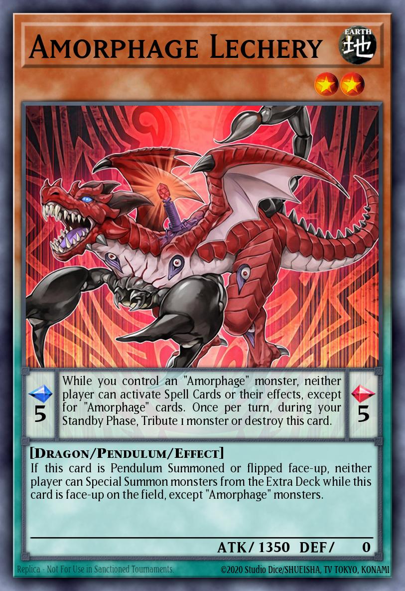 EN055 - FIGA-EN055 - Amorphage Lechery - Super Rare - Effect Pendulum Monster - 1st Edition - Fists of the Gadgets