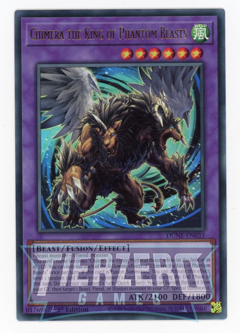 DUNE-EN033 - Chimera the King of Phantom Beasts - Ultra Rare - Effect DUNE-EN033 - Chimera the King of Phantom Beasts - Ultra Rare - Effect