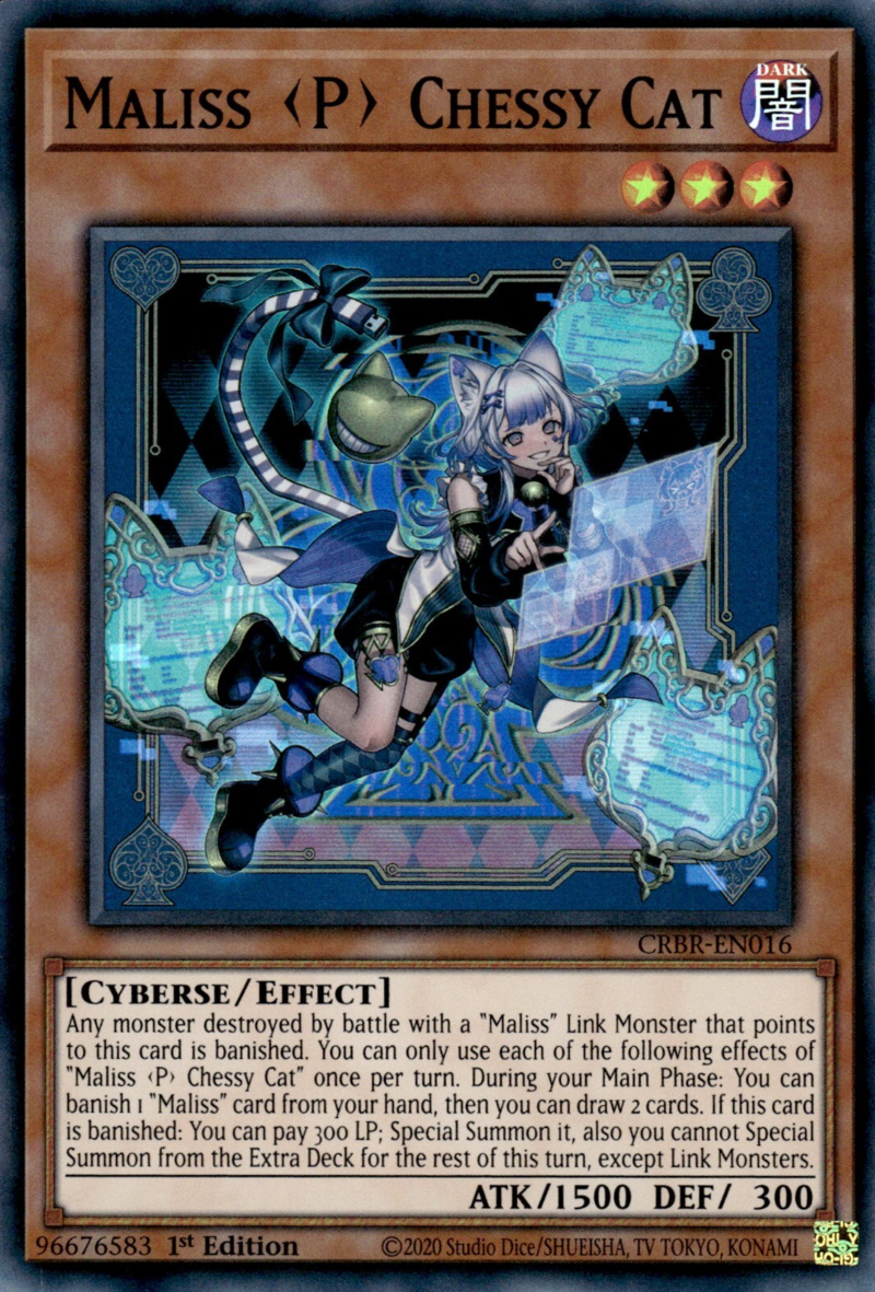 CRBR-EN016 - Maliss P Chessy Cat - Super Rare - Effect Monster - Cross CRBR-EN016 - Maliss P Chessy Cat - Super Rare - Effect Monster - Cross
