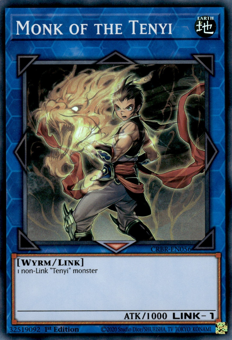 yugioh tenyi cards CRBR-EN056 - Monk of the Tenyi - Super Rare - Link Monster