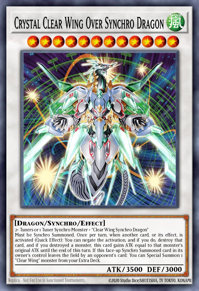yugioh clear monsters SUDA-EN039 - Crystal Clear Wing Over Synchro Dragon - Quarter Century  Secret Rare - Effect Synchro Monster