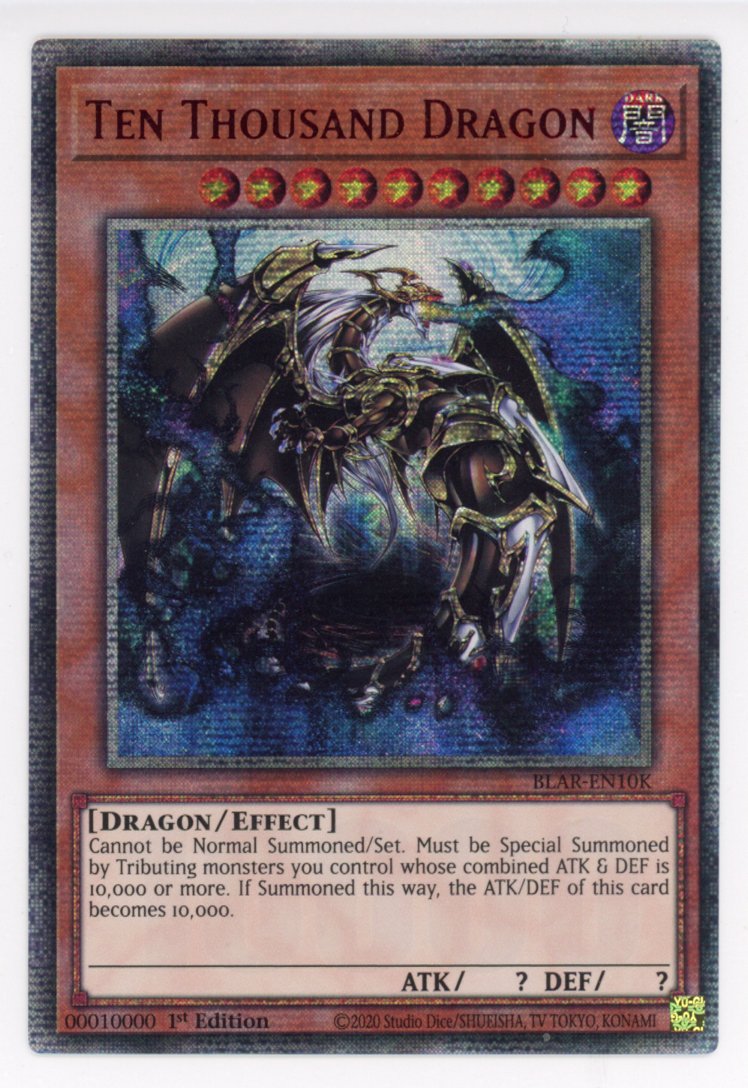 BLAR-EN10K - Ten Thousand Dragon - 10000 Secret Rare - Effect Monster BLAR-EN10K - Ten Thousand Dragon - 10000 Secret Rare - Effect Monster