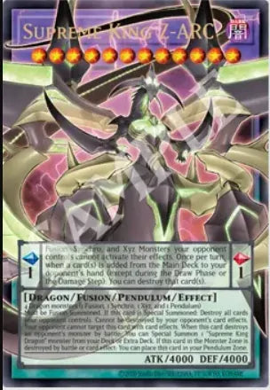 z one yugioh card BLGG-EN141 Supreme King Z-ARC (extended art) - Ultra Rare