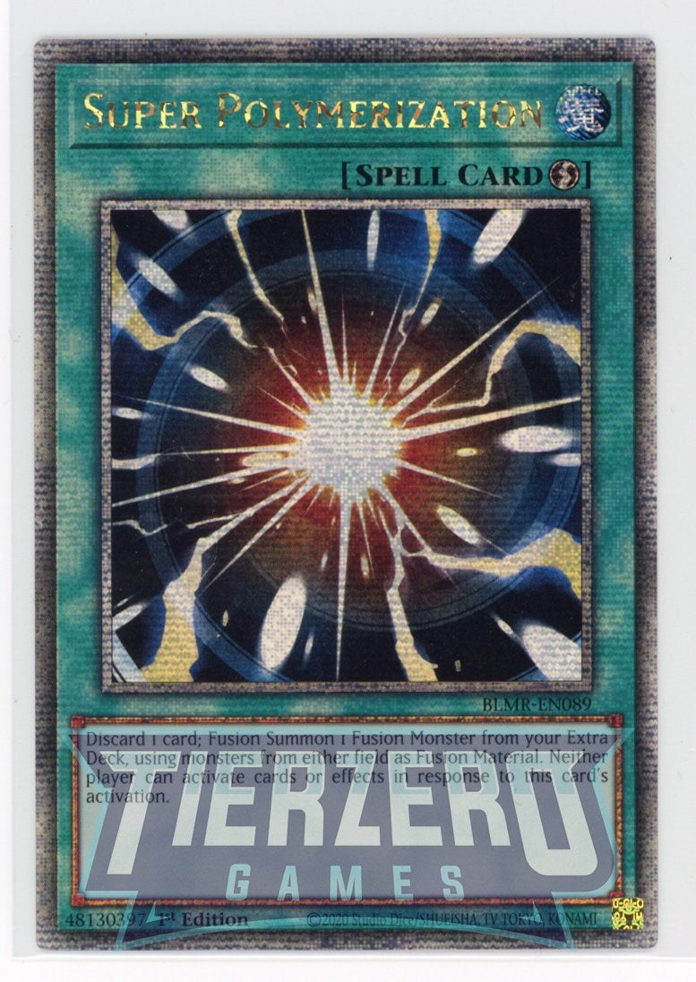 yugioh super polymerization deck BLMR-EN089 - Super Polymerization - Quarter Century Secret Rare