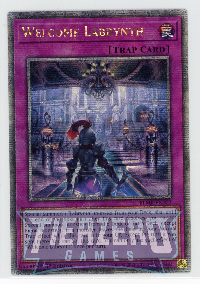 BLMR-EN102 - Welcome Labrynth - Quarter Century Secret Rare - Normal T BLMR-EN102 - Welcome Labrynth - Quarter Century Secret Rare - Normal T