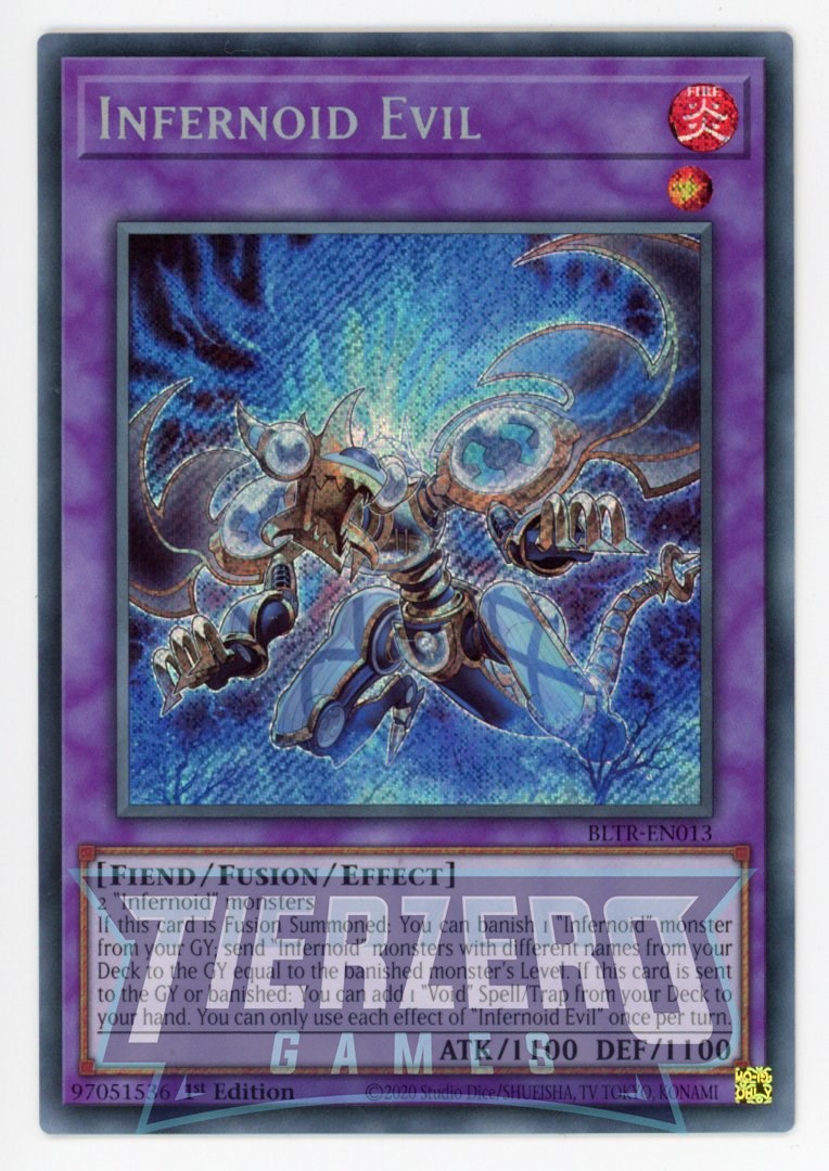 fiend fusion monsters BLTR-EN013 - Infernoid Evil - Secret Rare - Effect Fusion Monster