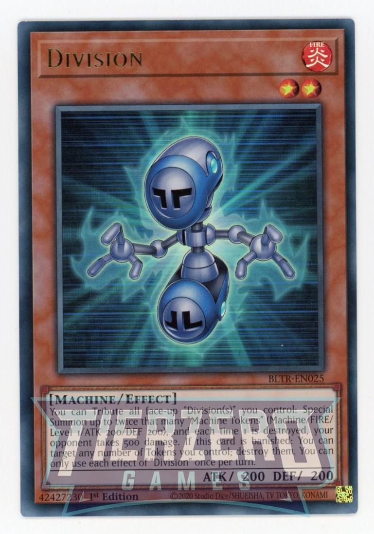 are tokens effect monsters BLTR-EN025 - Division - Ultra Rare - Effect Monster