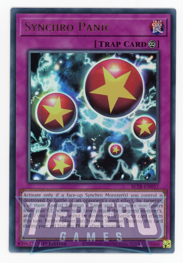 BLTR-EN037 - Synchro Panic - Ultra Rare - Continuous Trap - Battles of Legend Terminal Revenge