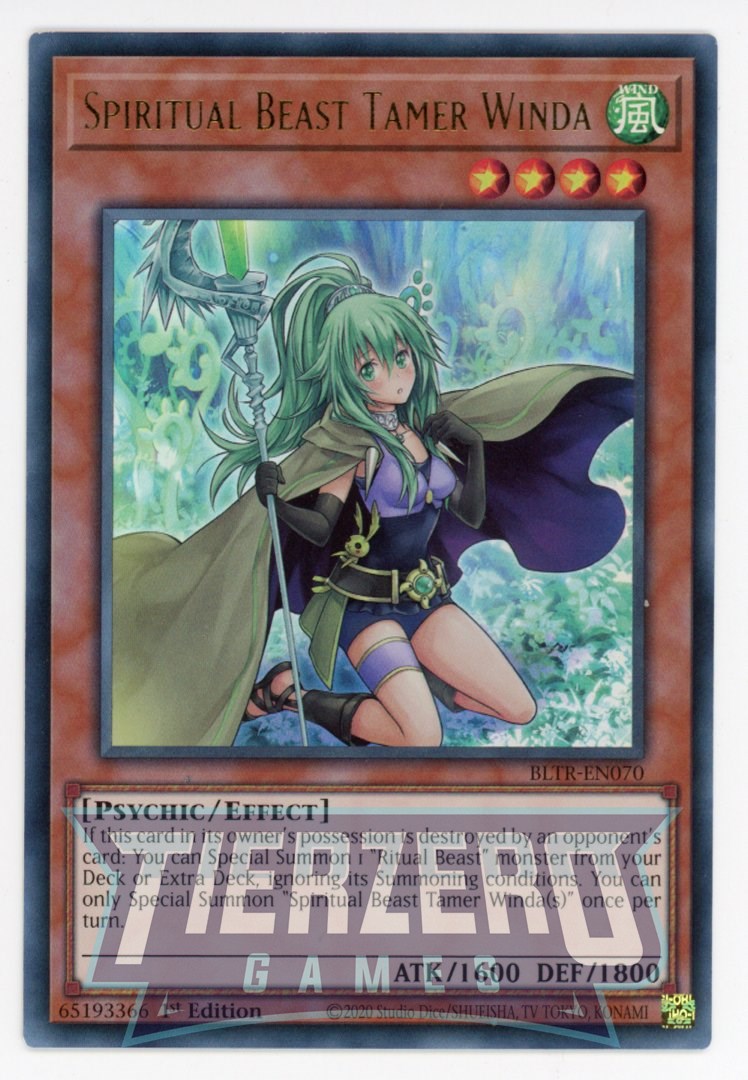 beast tamer deck yugioh BLTR-EN070 - Spiritual Beast Tamer Winda - Ultra Rare