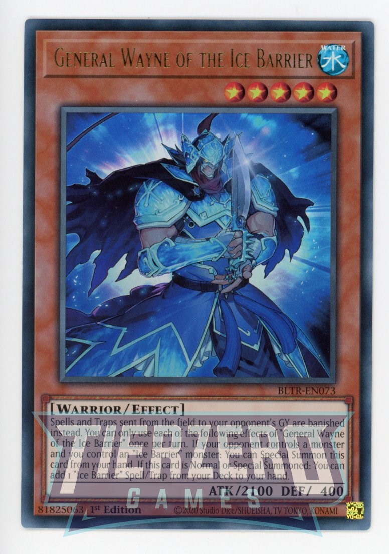 BLTR-EN073 - General Wayne of the Ice Barrier - Ultra Rare - Effect Monster - Battles of Legend Terminal Revenge