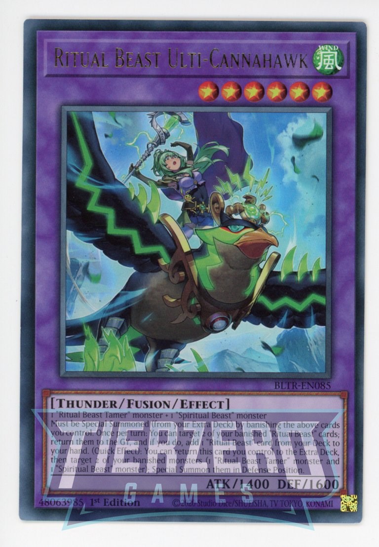 BLTR-EN085 - Ritual Beast Ulti-Cannahawk (alternate art) - Ultra Rare - Effect Fusion Monster - Battles of Legend Terminal Revenge