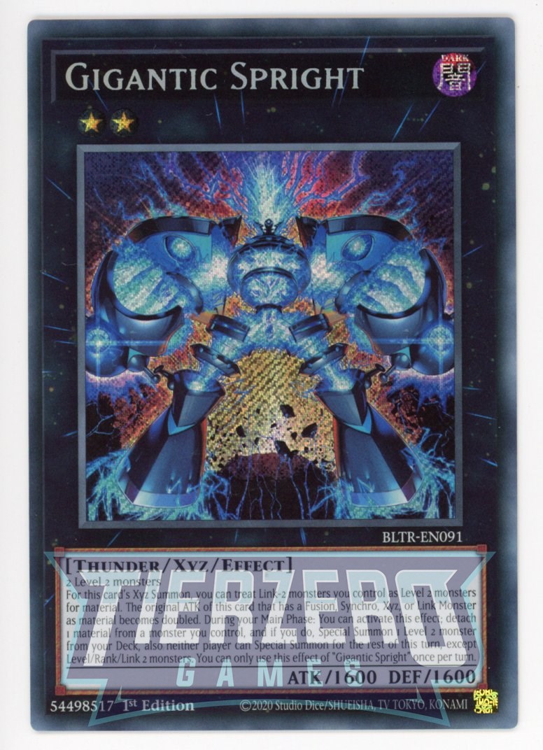 BLTR-EN091 - Gigantic Spright - Secret Rare - Effect Xyz Monster - Battles of Legend Terminal Revenge