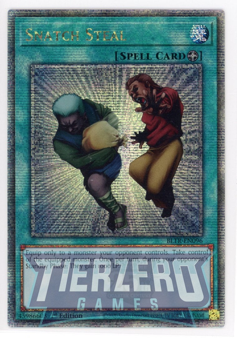 steal meme yugioh card BLTR-EN096 - Snatch Steal - Quarter Century Secret Rare