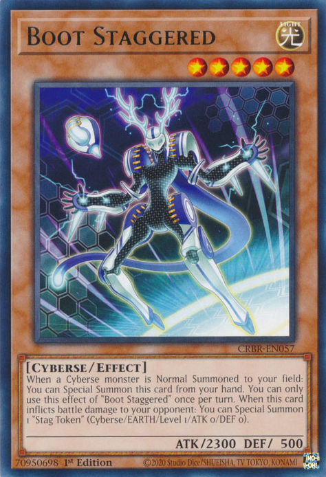 CRBR-EN057 - Boot Staggered - Rare - Effect Monster - Crossover Breakers