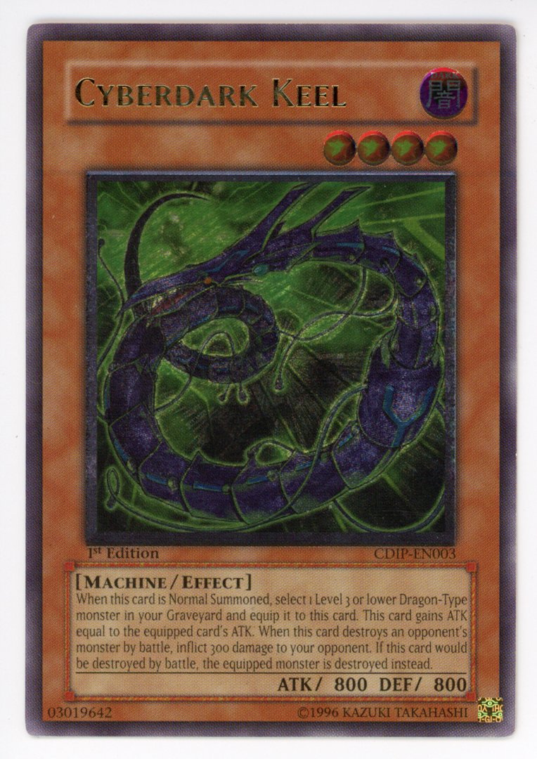 CDIP-EN003 - Cyberdark Keel - Ultimate Rare - 1st Edition - Cyberdark Impact EX