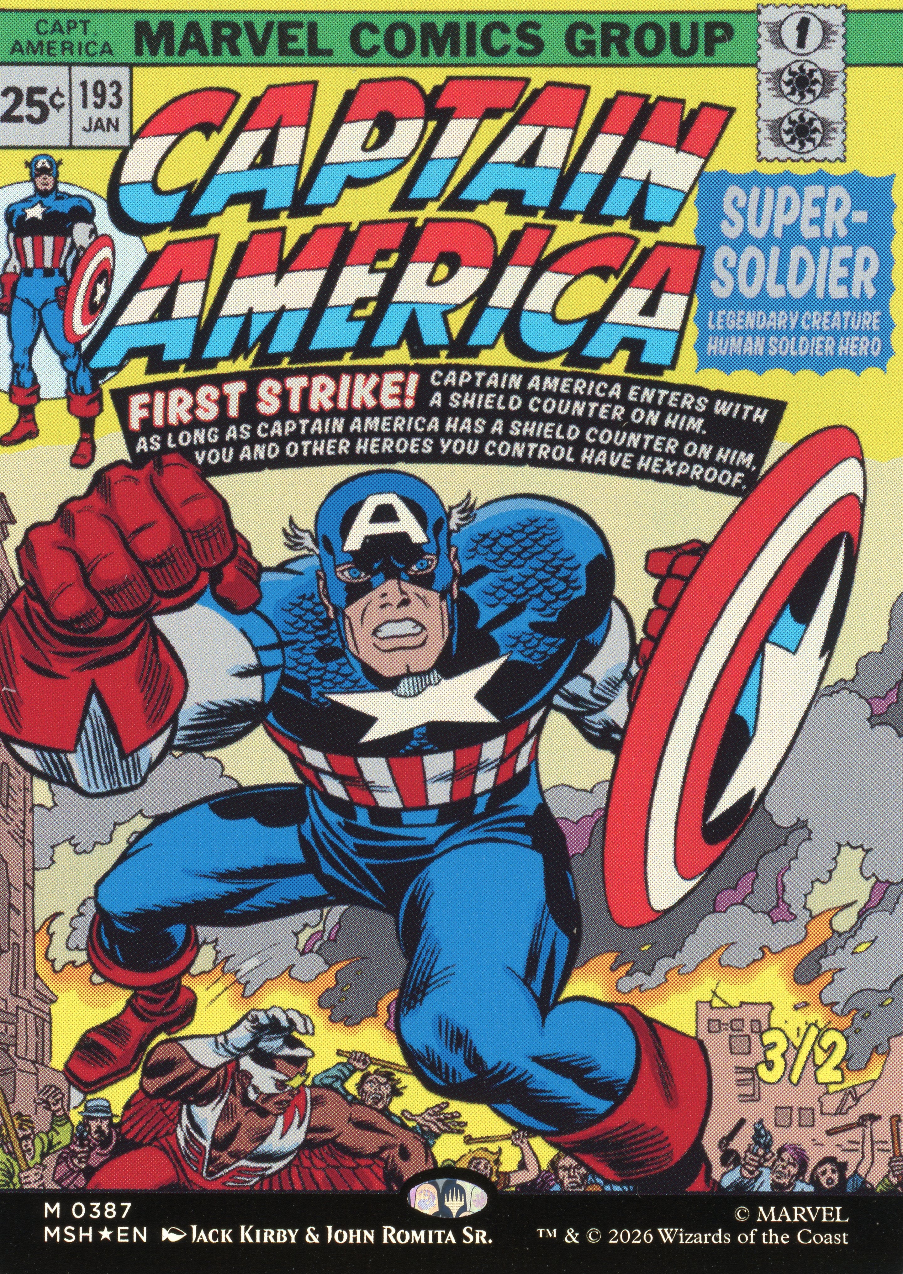 Captain America, Super-Soldier - Mythic - Marvel Super Heroes - MSH-0387 (Foil)