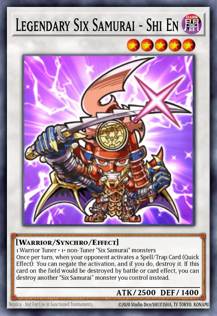 BLGG-EN007 - Legendary Six Samurai - Shi En (Chibi Artwork) - Starlight Rare - Battles of Legend: Glorious Gallery