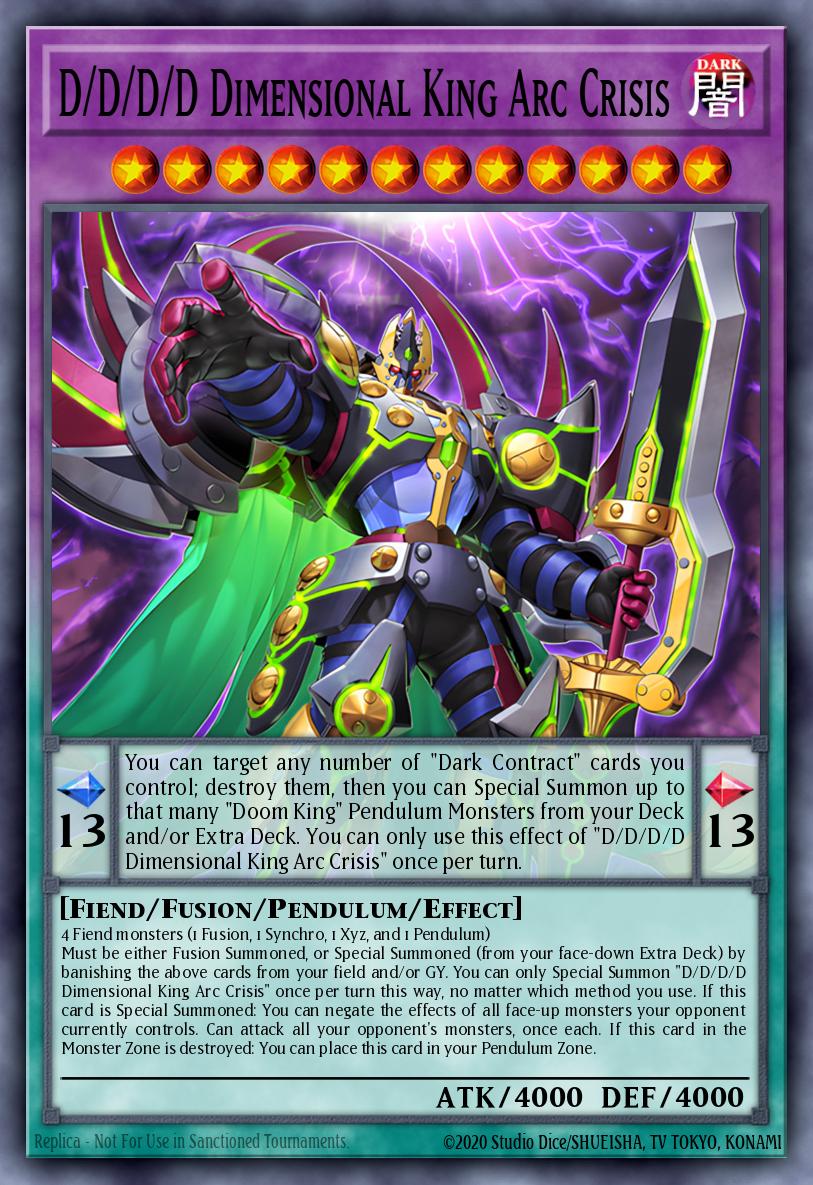 DOOD-EN035 - D/D/D/D Dimensional King Arc Crisis - Starlight Rare - Doom Of Dimensions