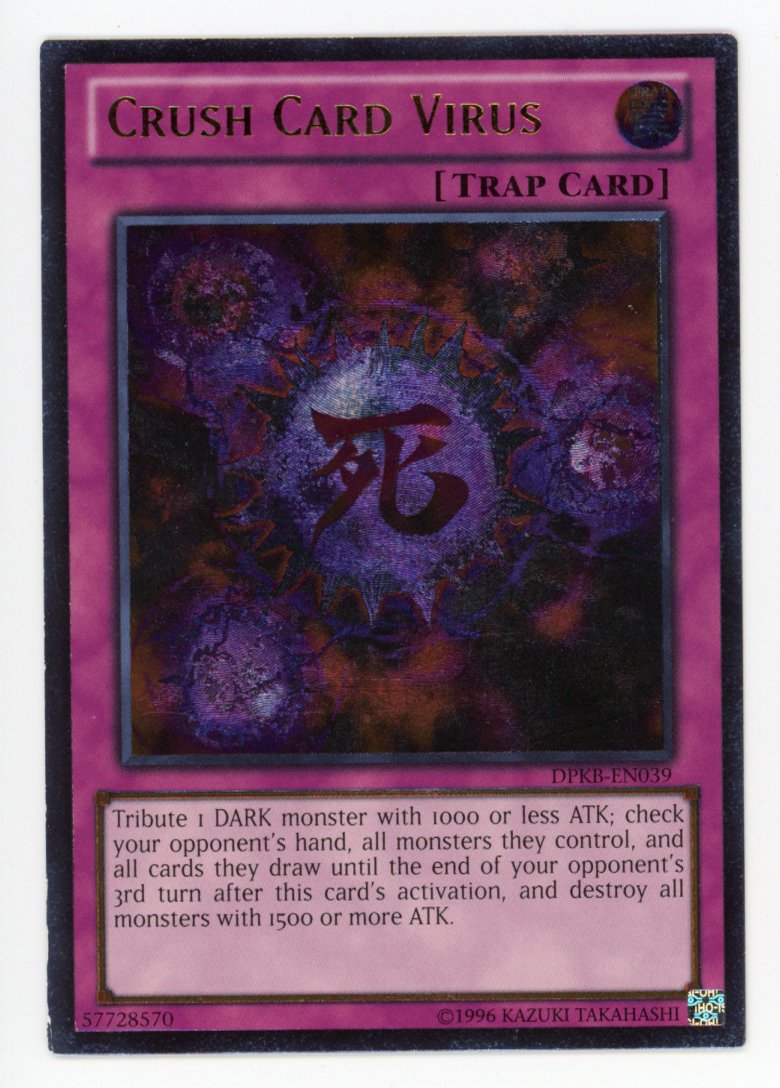DPKB-EN039 - Crush Card Virus - Unlimited - Ultimate Rare - Duelist Pack Kaiba NM