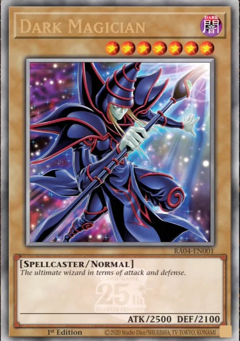 RA04-EN001 - Dark Magician - Quarter Century Secret Rare - - Quarter Century Stampede