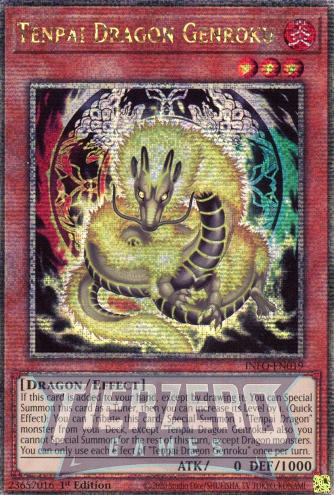 INFO-EN019 - Tenpai Dragon Genroku - Quarter Century Secret Rare - - I INFO-EN019 - Tenpai Dragon Genroku - Quarter Century Secret Rare - - I