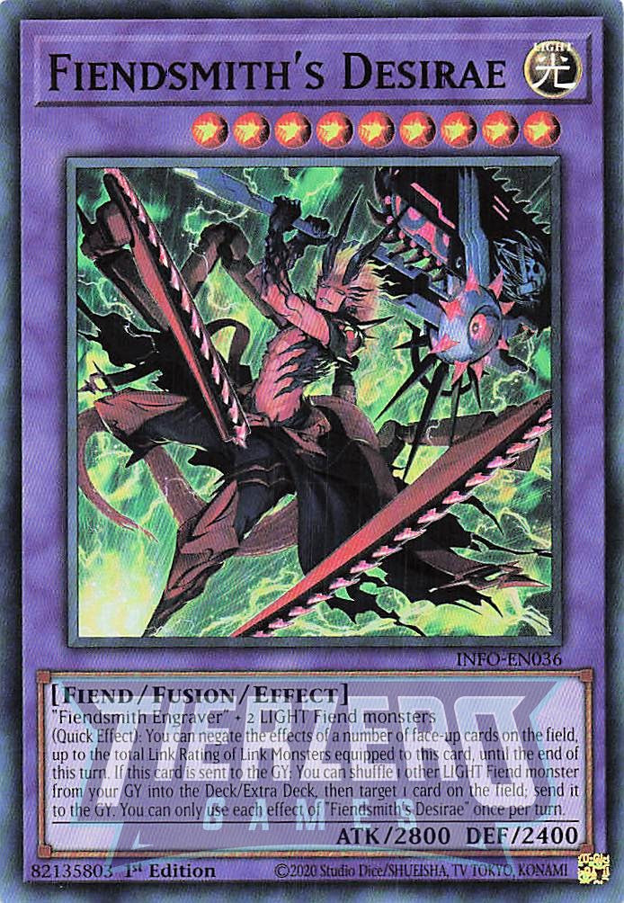 fiendsmith cards yugioh INFO-EN036 - Fiendsmith's Desirae - Super Rare