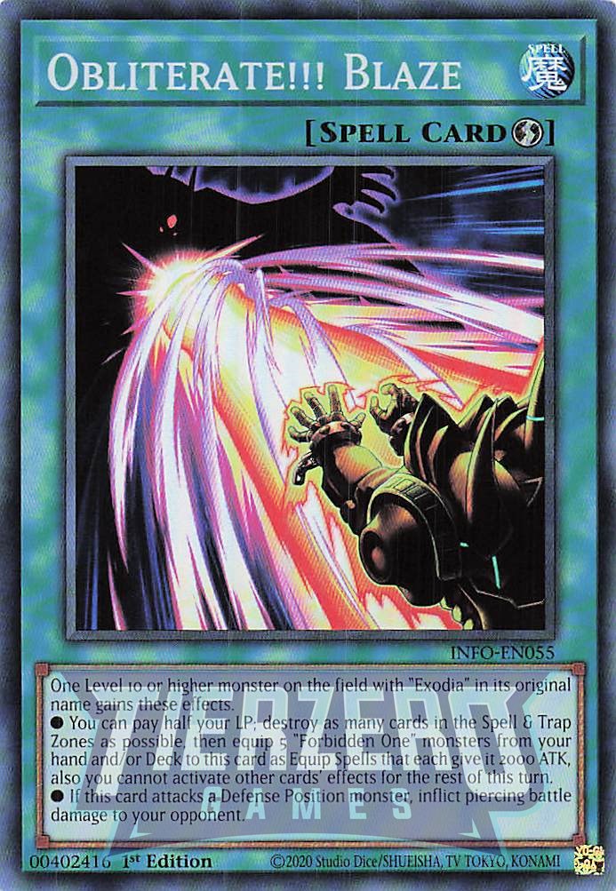 INFO-EN055 - Obliterate!!! Blaze - Super Rare - - Infinite Forbidden INFO-EN055 - Obliterate!!! Blaze - Super Rare - - Infinite Forbidden