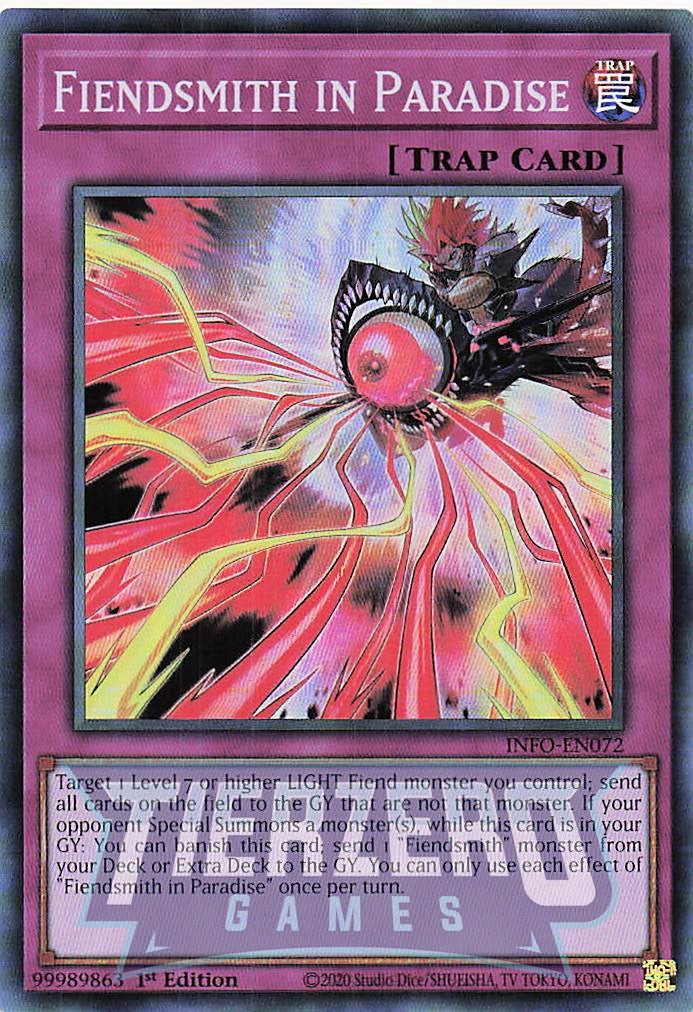 yugioh fiend trap cards INFO-EN072 - Fiendsmith in Paradise - Super Rare