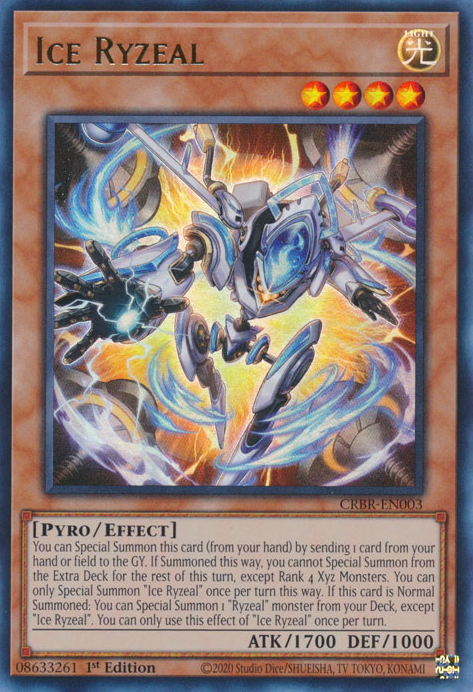 CRBR-EN003 - Ice Ryzeal - Ultra Rare - Effect Monster - Crossover Breakers AMERICAN PRINT