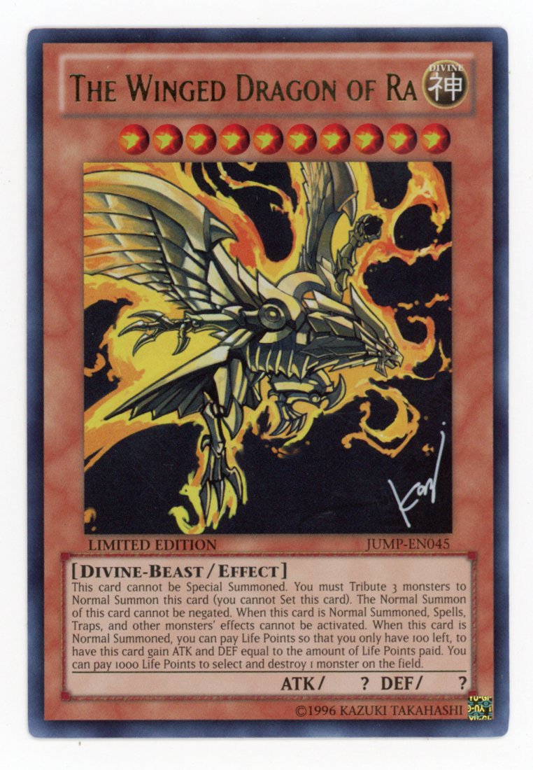 JUMP-EN045 - The Winged Dragon of Ra - Ultra Rare - Shonen Jump Magazine Promos - NM