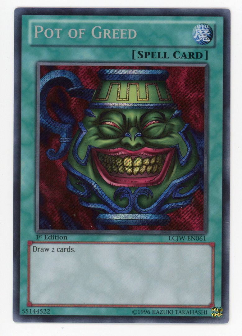 LCJW-EN061 - Pot of Greed - Secret Rare - Legendary Collection 4: Joey's World - 1st Edition - NM