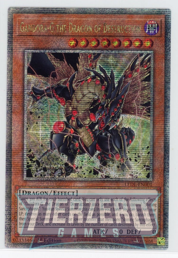 LEDE-EN001 - Gandora-G the Dragon of Destruction - Quarter Century Secret Rare - Effect Monster - Legacy of Destruction