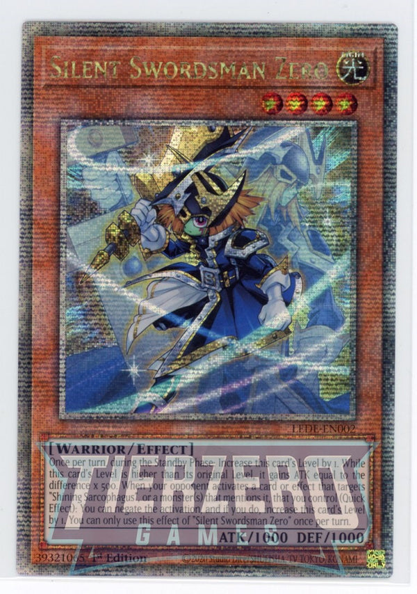 LEDE-EN002 - Silent Swordsman Zero - Quarter Century Secret Rare - Effect Monster - Legacy of Destruction