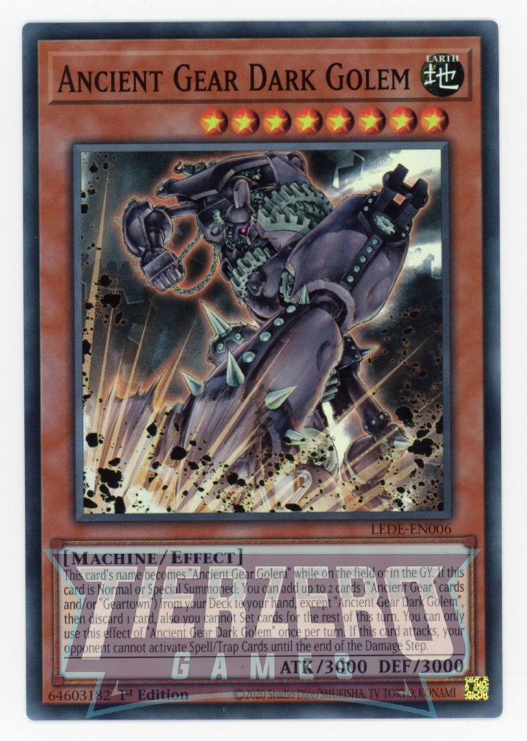 LEDE-EN006 - Ancient Gear Dark Golem - Super Rare - Effect Monster - L LEDE-EN006 - Ancient Gear Dark Golem - Super Rare - Effect Monster - L