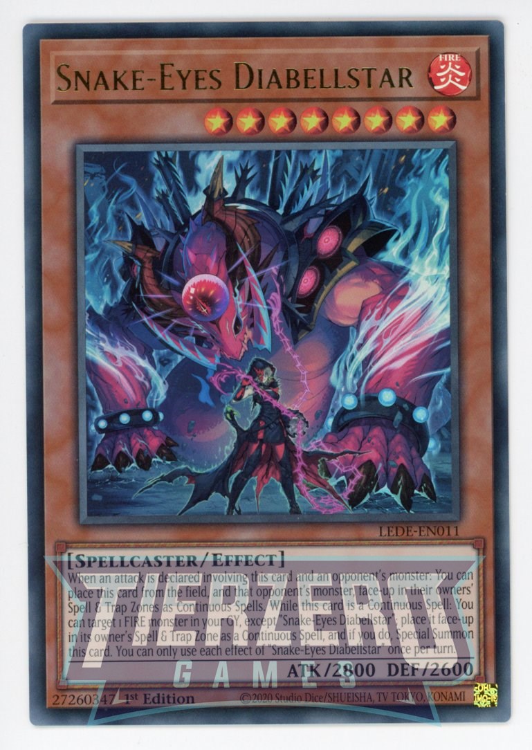 LEDE-EN011 - Snake-Eyes Diabellstar - Ultra Rare - Effect Monster - Le LEDE-EN011 - Snake-Eyes Diabellstar - Ultra Rare - Effect Monster - Le