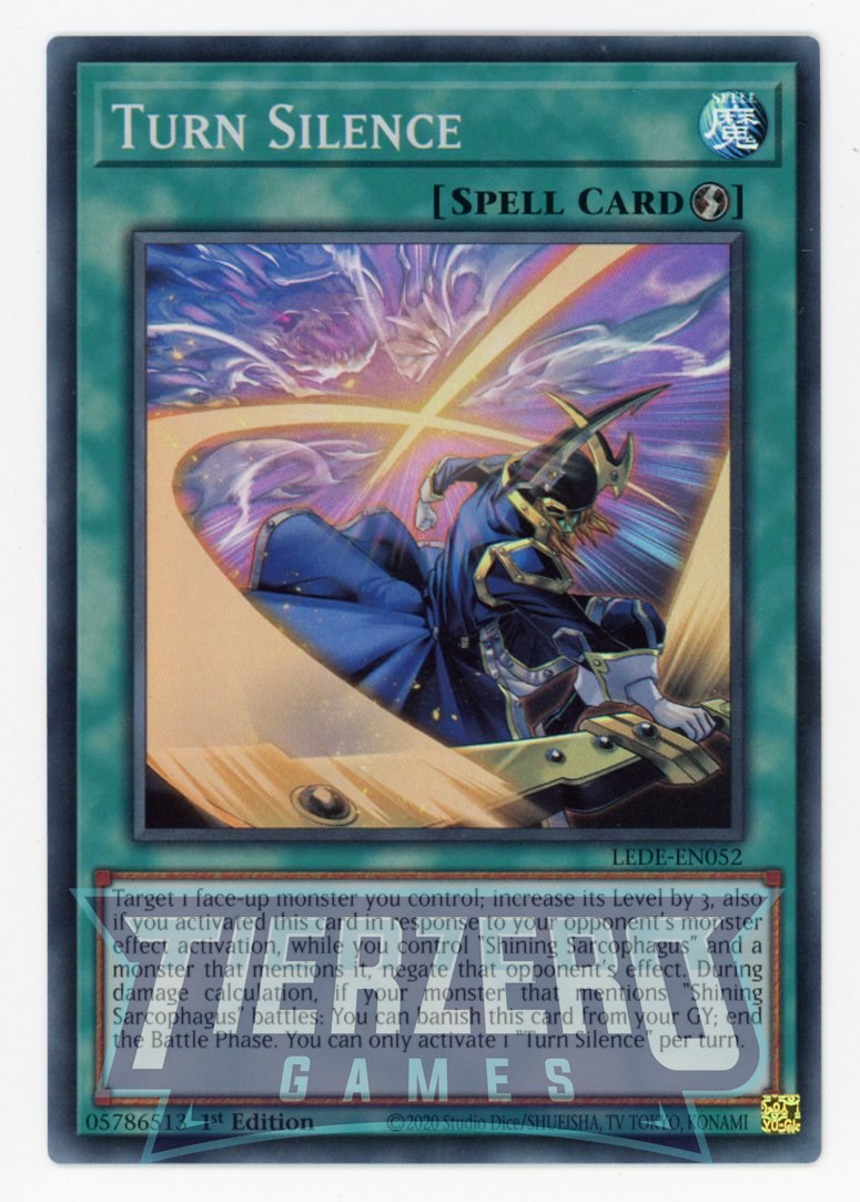 yugioh spell card quick play LEDE-EN052 - Turn Silence - Super Rare - Quick-Play Spell