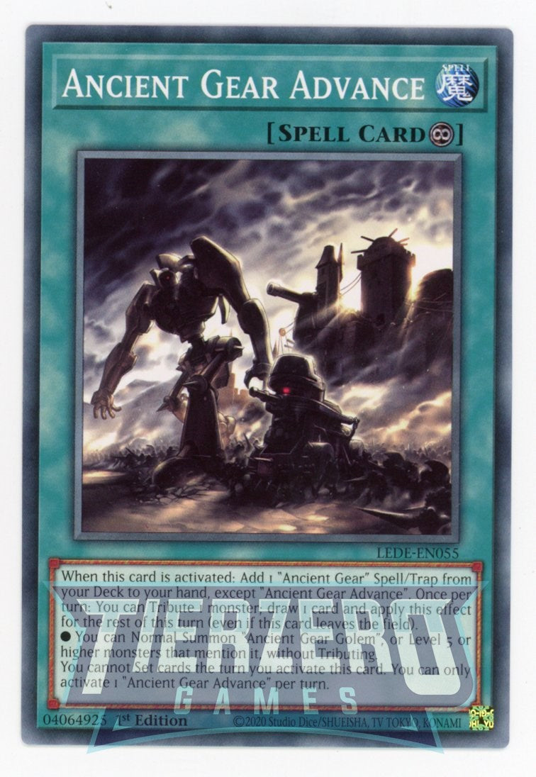 LEDE-EN055 - Ancient Gear Advance - Common - Continuous Spell - Legacy LEDE-EN055 - Ancient Gear Advance - Common - Continuous Spell - Legacy