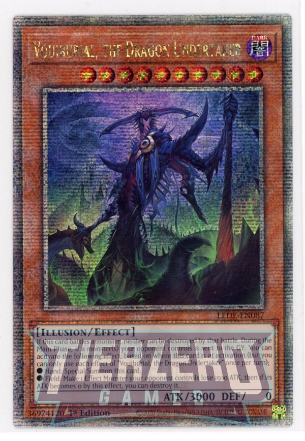 LEDE-EN087 - Vouiburial, the Dragon Undertaker - Quarter Century Secret Rare - Effect Monster - Legacy of Destruction