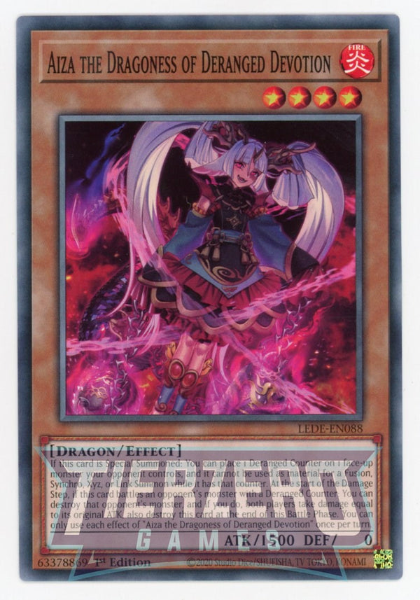 LEDE-EN088 - Aiza the Dragoness of Deranged Devotion - Common - Effect Monster - Legacy of Destruction